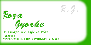 roza gyorke business card